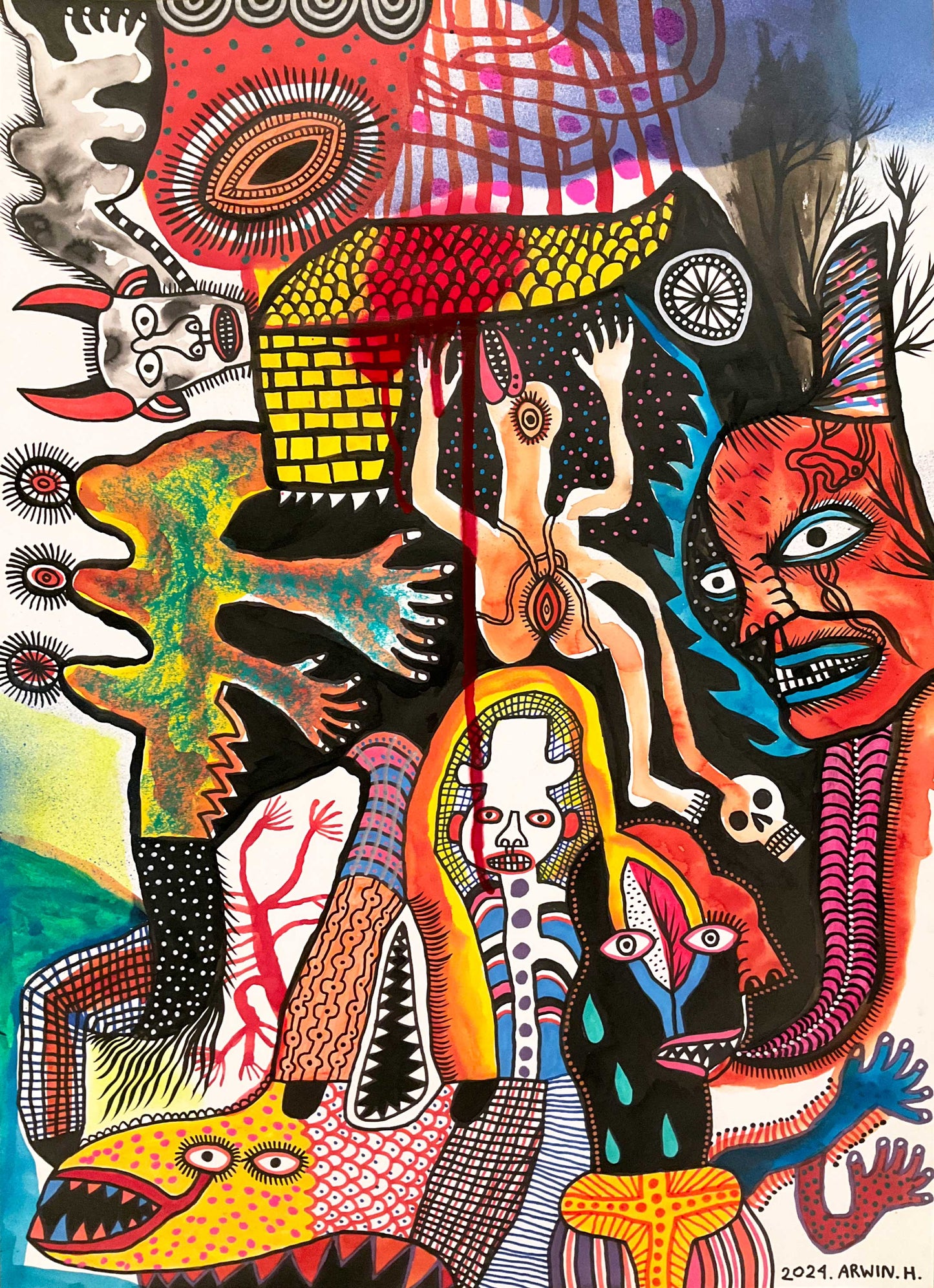 Arwin Hidayat Works on Paper at Mitchell Fine Art