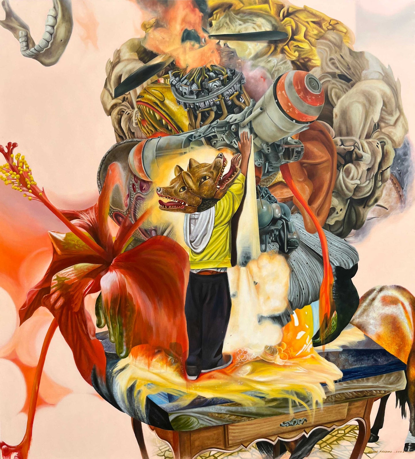 Gilang Fradika 'Broken Machine' Painting
