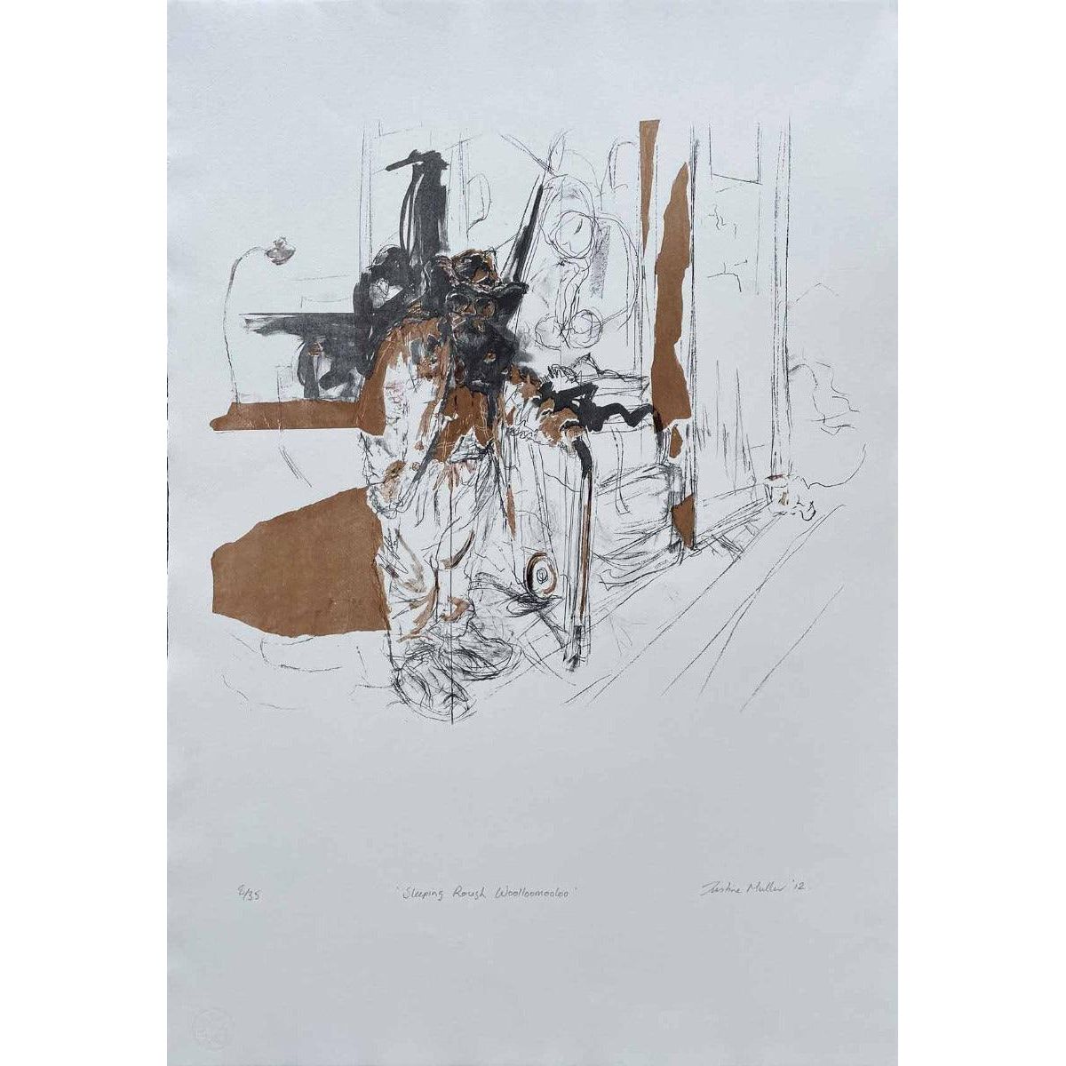 Justine Muller | Sleeping Rough Woolloomooloo - Mitchell Fine Art