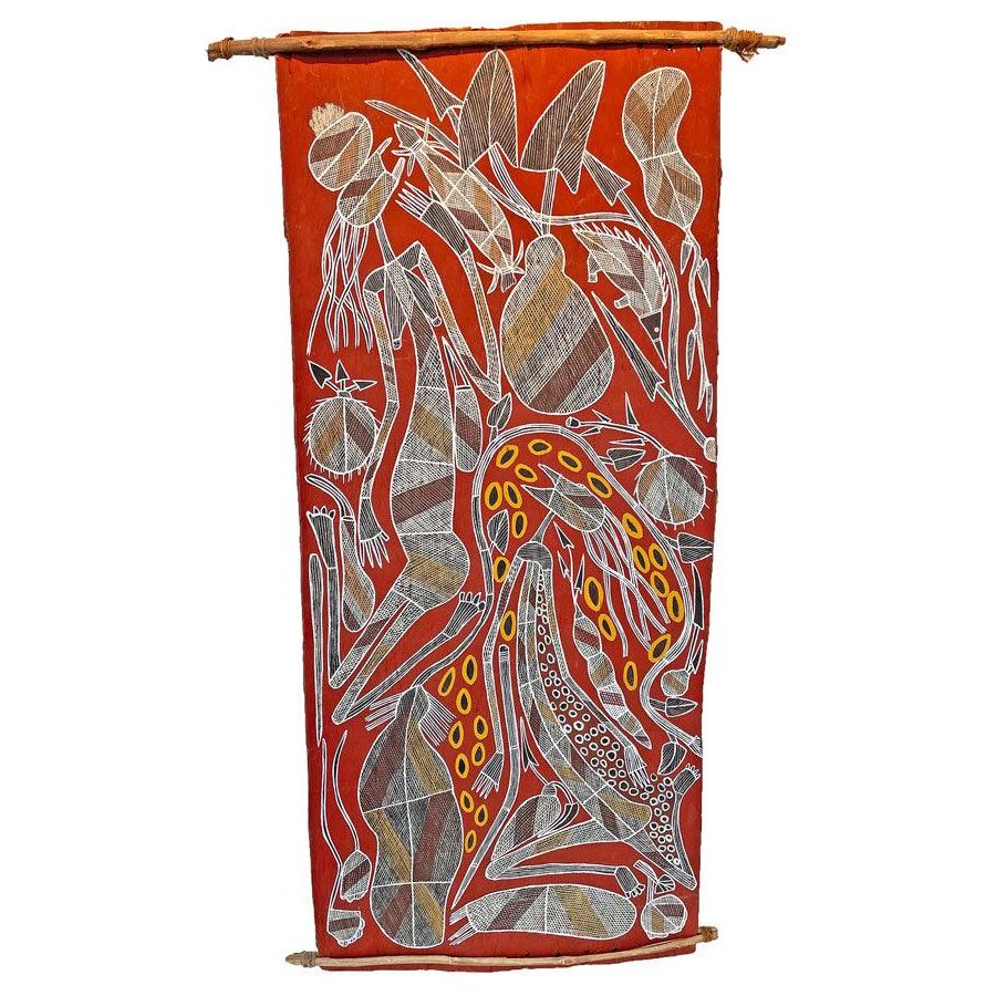 Aboriginal bark painting - Mimi Spirits