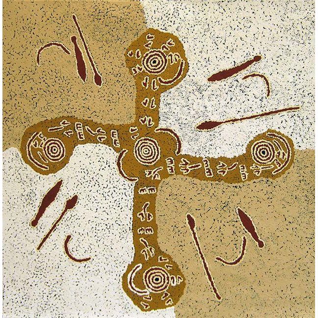 Paddy Stewart Tjapaltjarri | Marlujarrakurlu (Two Kangaroos) A16631 - Mitchell Fine Art