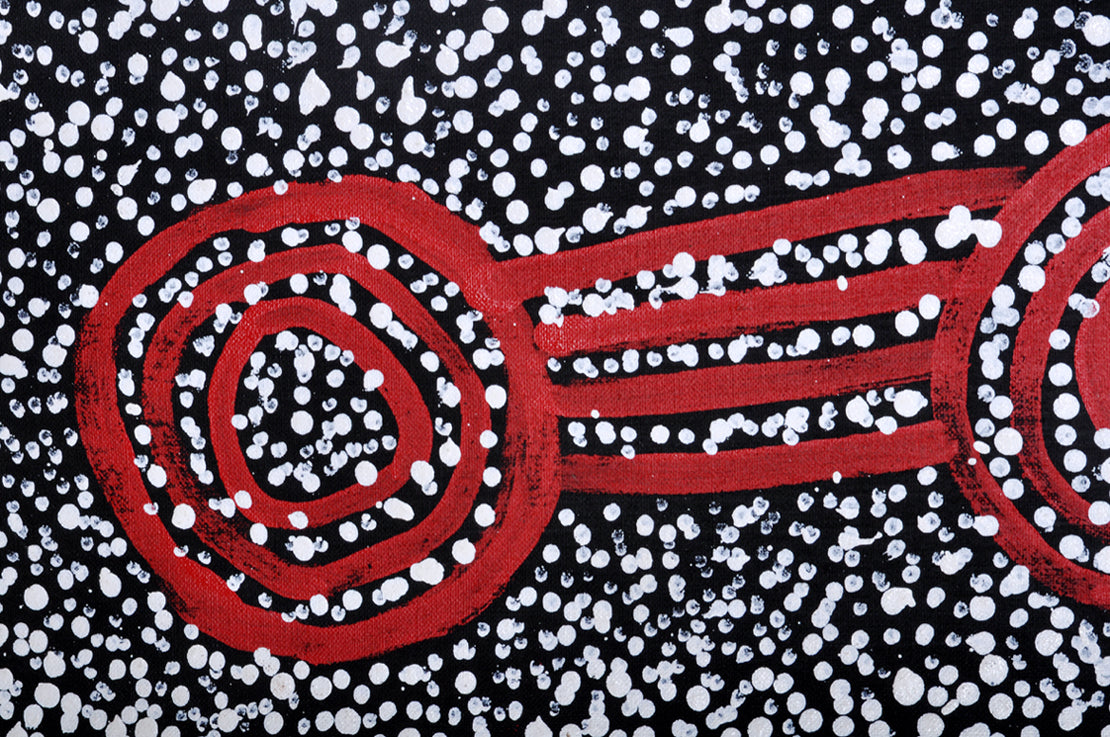 Aboriginal art by Pegleg Tjampitjinpa