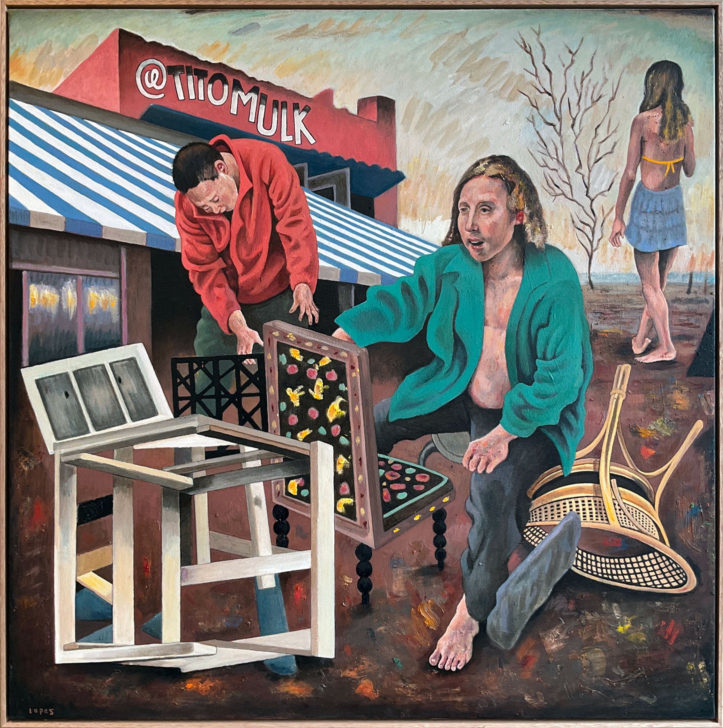 Steve Lopes 'Titomulk' Painting