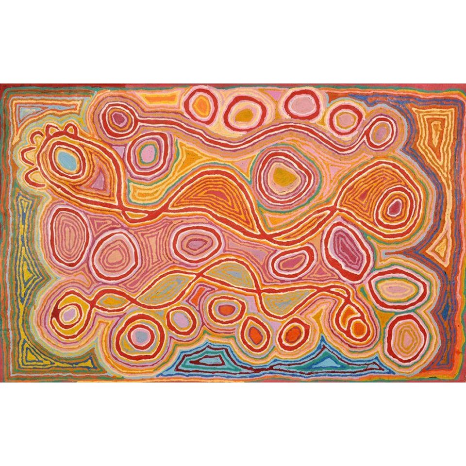 Judy Watson Napangardi | Mina Mina Jukurrpa A14322 - Mitchell Fine Art