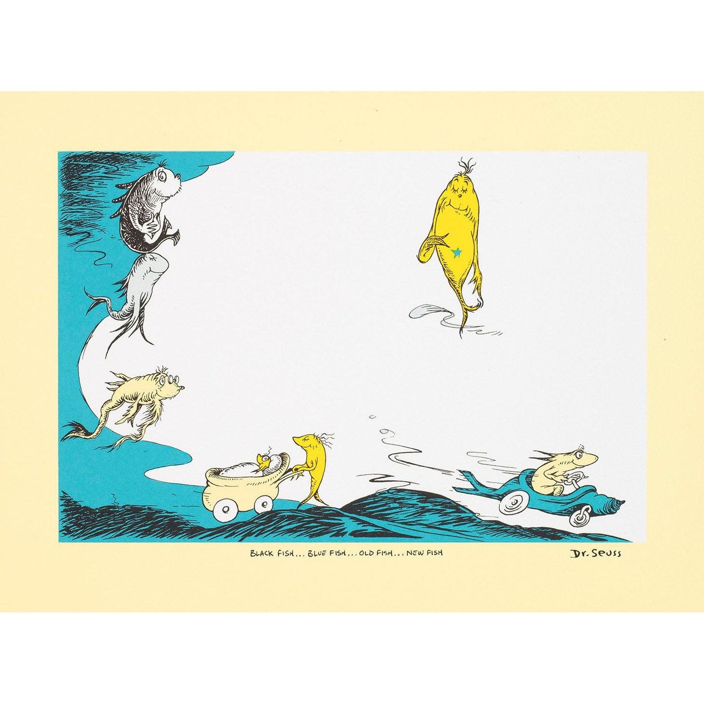 Black Fish Blue Fish Old Fish New Fish - Dr Seuss Mitchell Fine Art