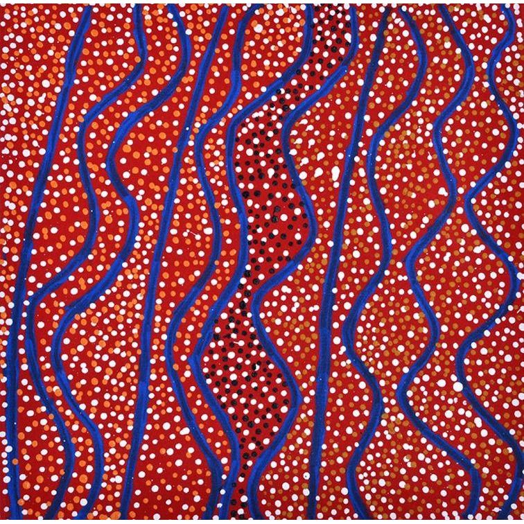Shorty Jangala Robertson paintings | Ngapa Jukurrpa A16425