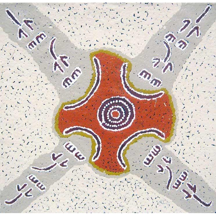 Paddy Stewart Tjapaltjarri | Two Kangaroos Dreaming MK16919 - Mitchell Fine Art