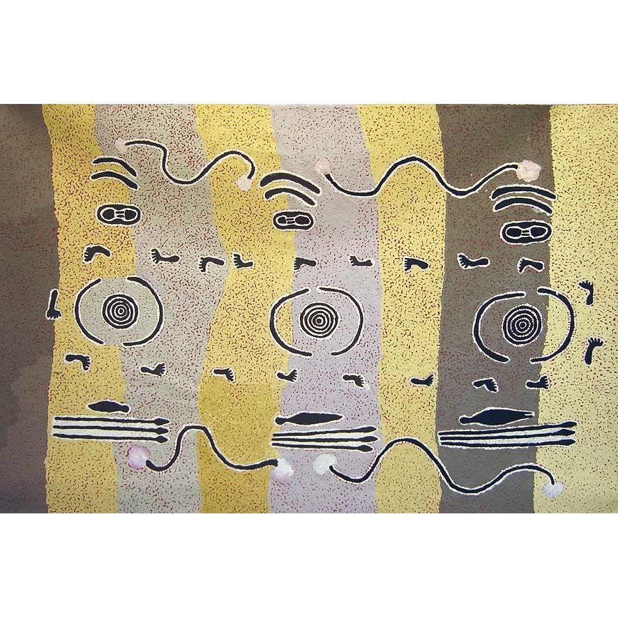 Paddy Stewart Tjapaltjarri | Watijarrakurlu (Two Men) A16558 - Mitchell Fine Art