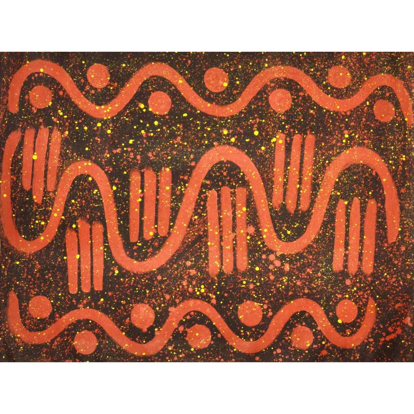 MICHAEL NELSON JAGAMARRA | Ngapa (Water Dreaming) A8293 - Mitchell Fine Art