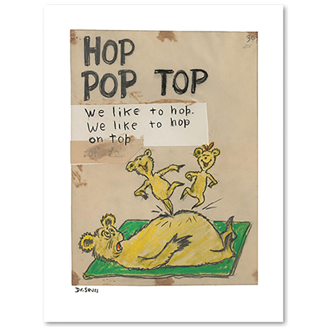 Dr Seuss art - Hop Pop Top (Single) - Mitchell Fine Art