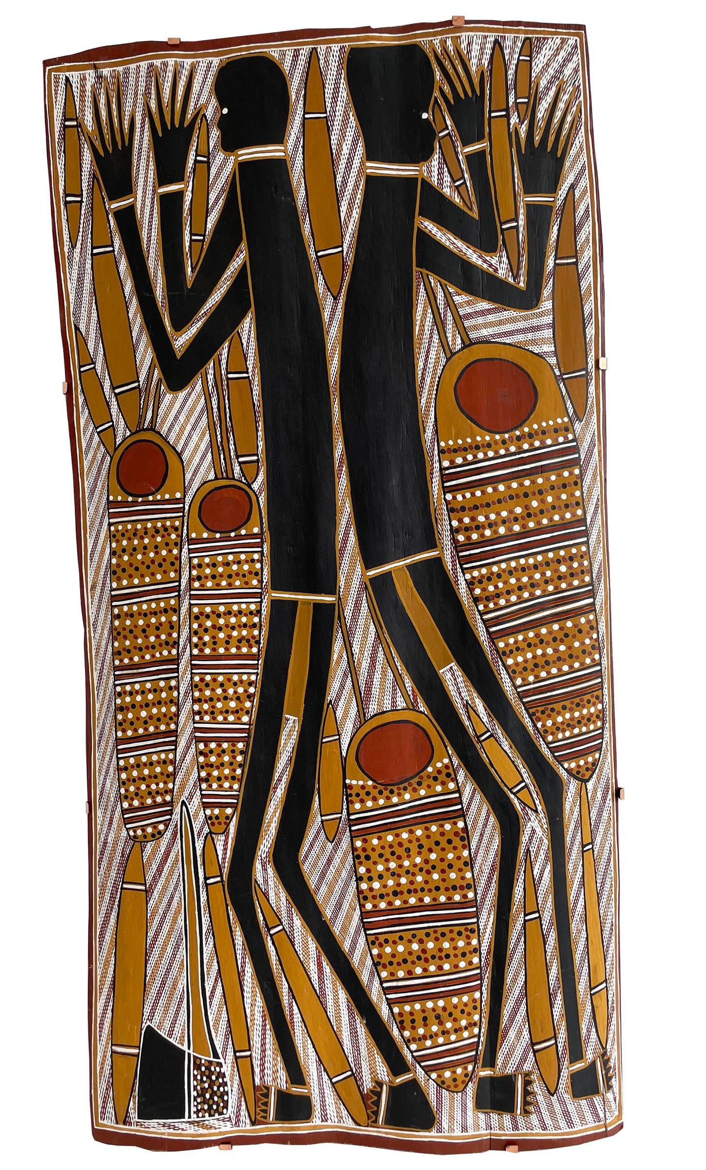 George Milpurrurru bark paintings