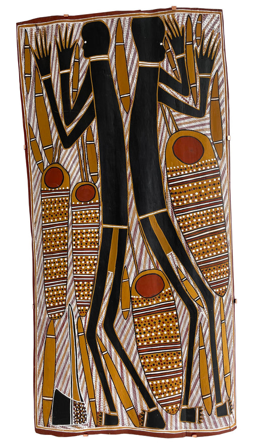 George Milpurrurru bark paintings