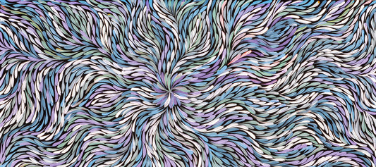 Janet Golder Kngwarreye 'Bush Leaves' painting