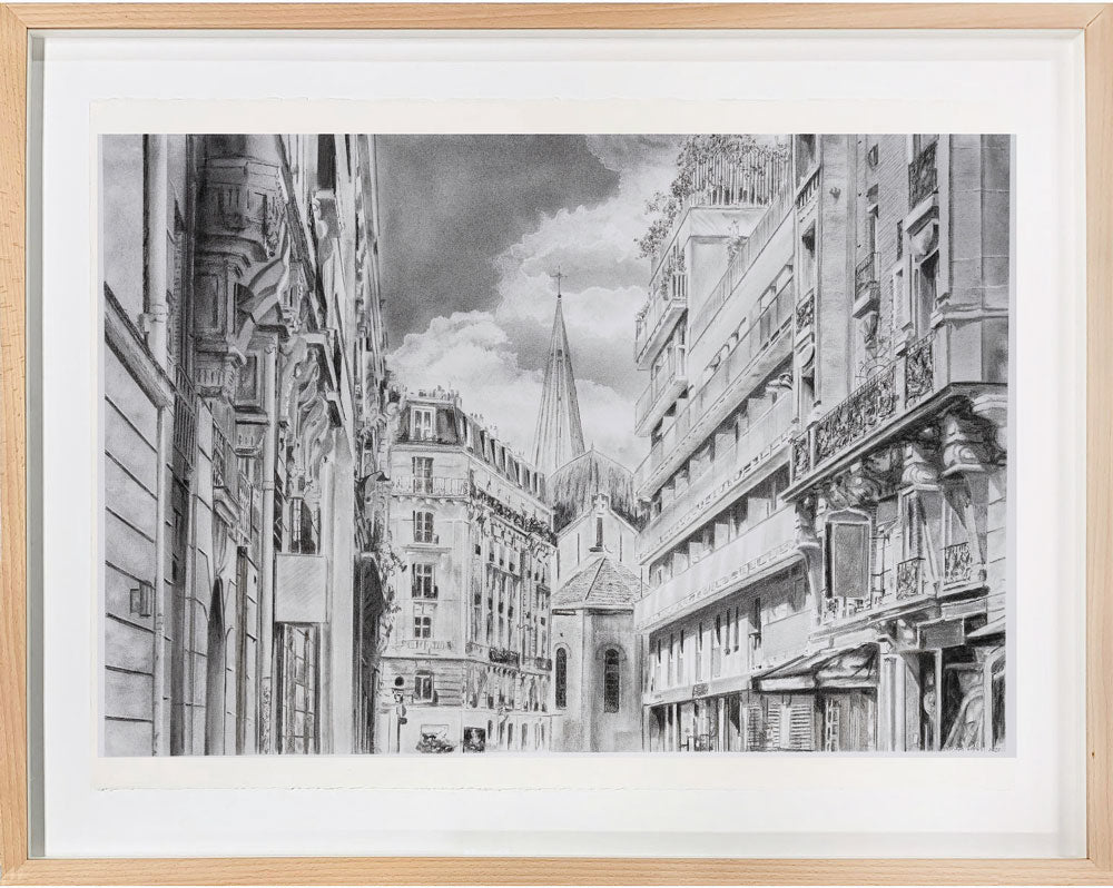 Miriam Innes | 'Building Facades, Paris' 75x90cm – Mitchell Fine Art