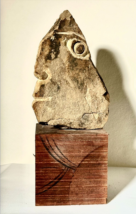 Carlos Barrios | 'Monk I', sandstone, 23 x 20cm (2024)