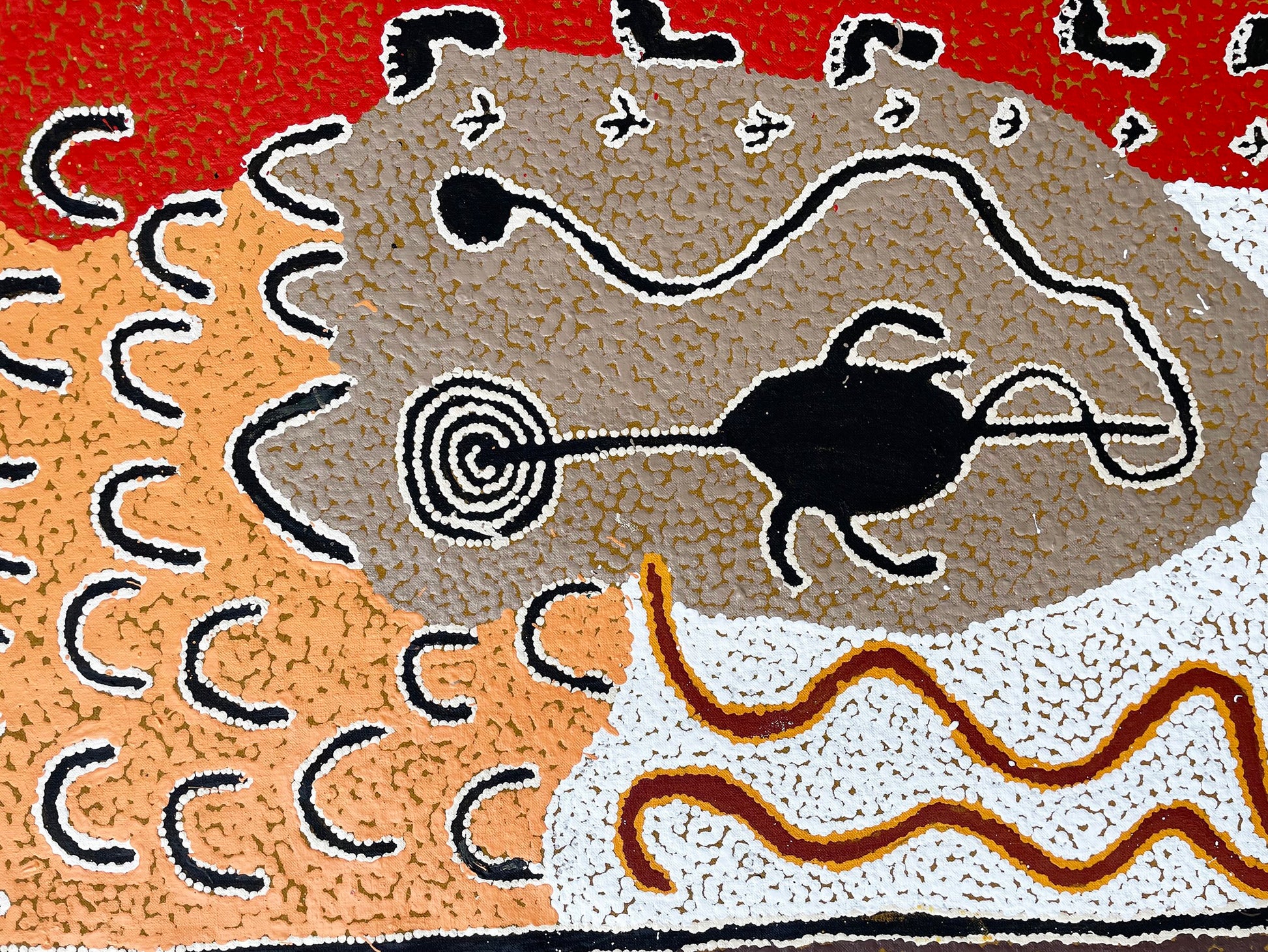 Paddy Stewart Tjapaltjarri | Ngarlu (Love Story) A16370 - Mitchell Fine Art