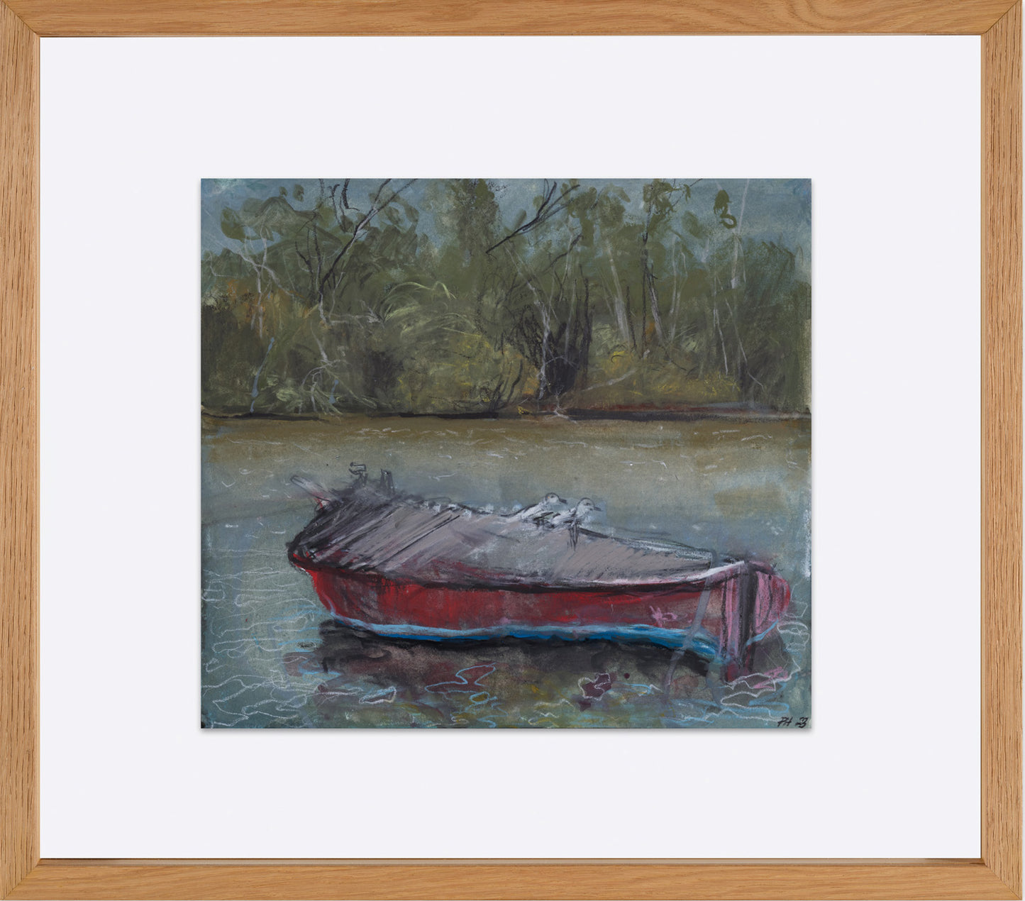 Peter Hudson artist | 'Red Boat (study)'