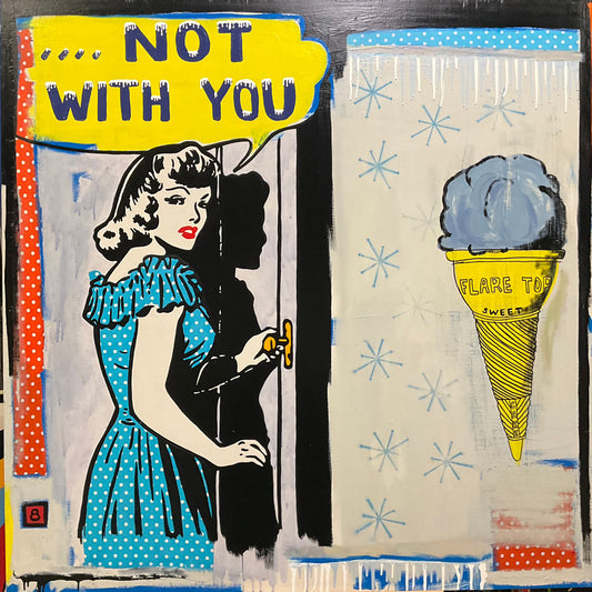 Franck Gohier Pop Art - 'The Ice Queen' 120 x 120cmcm