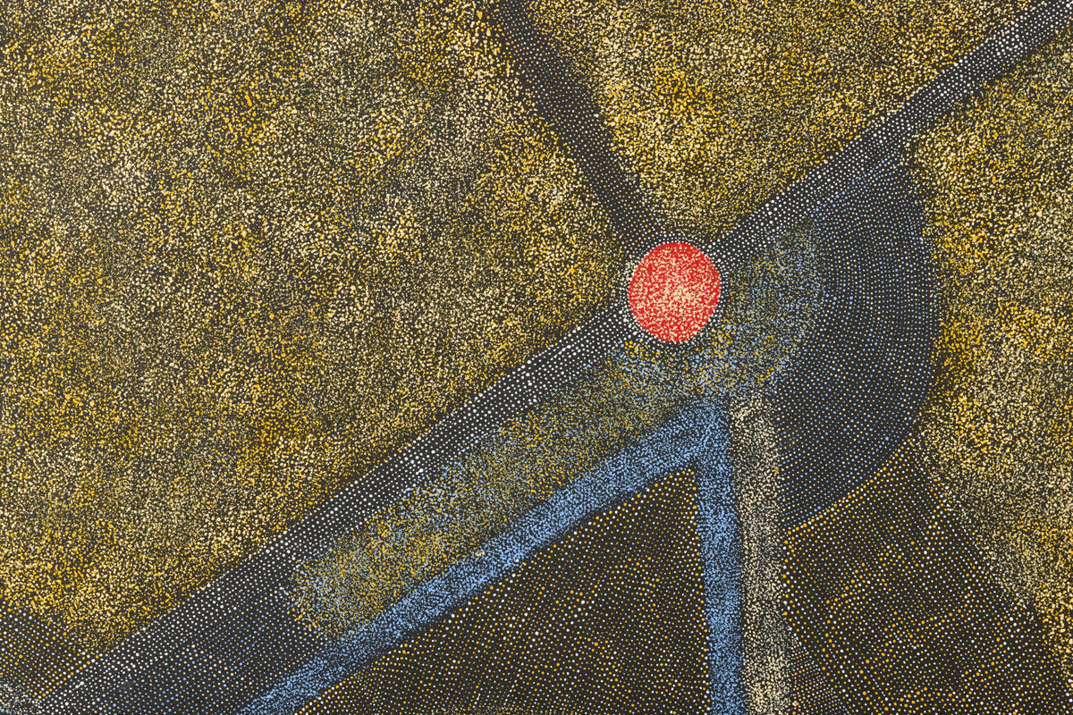 Abie Loy Kemarre 'Bush Hen Dreaming' A12932 at Mitchell Fine Art