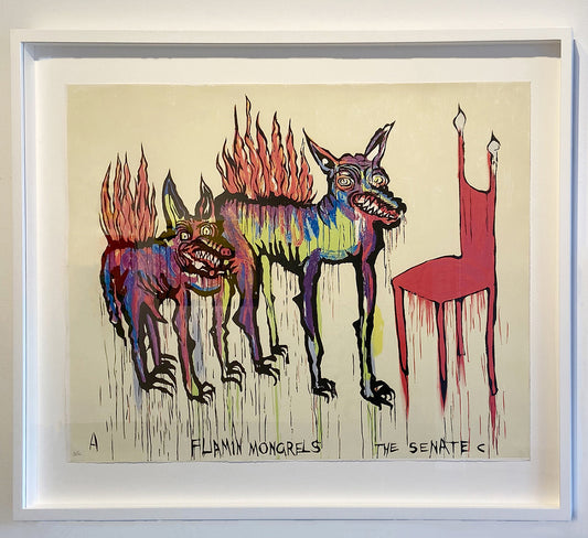 Adam Cullen art - Flamin Mongrels