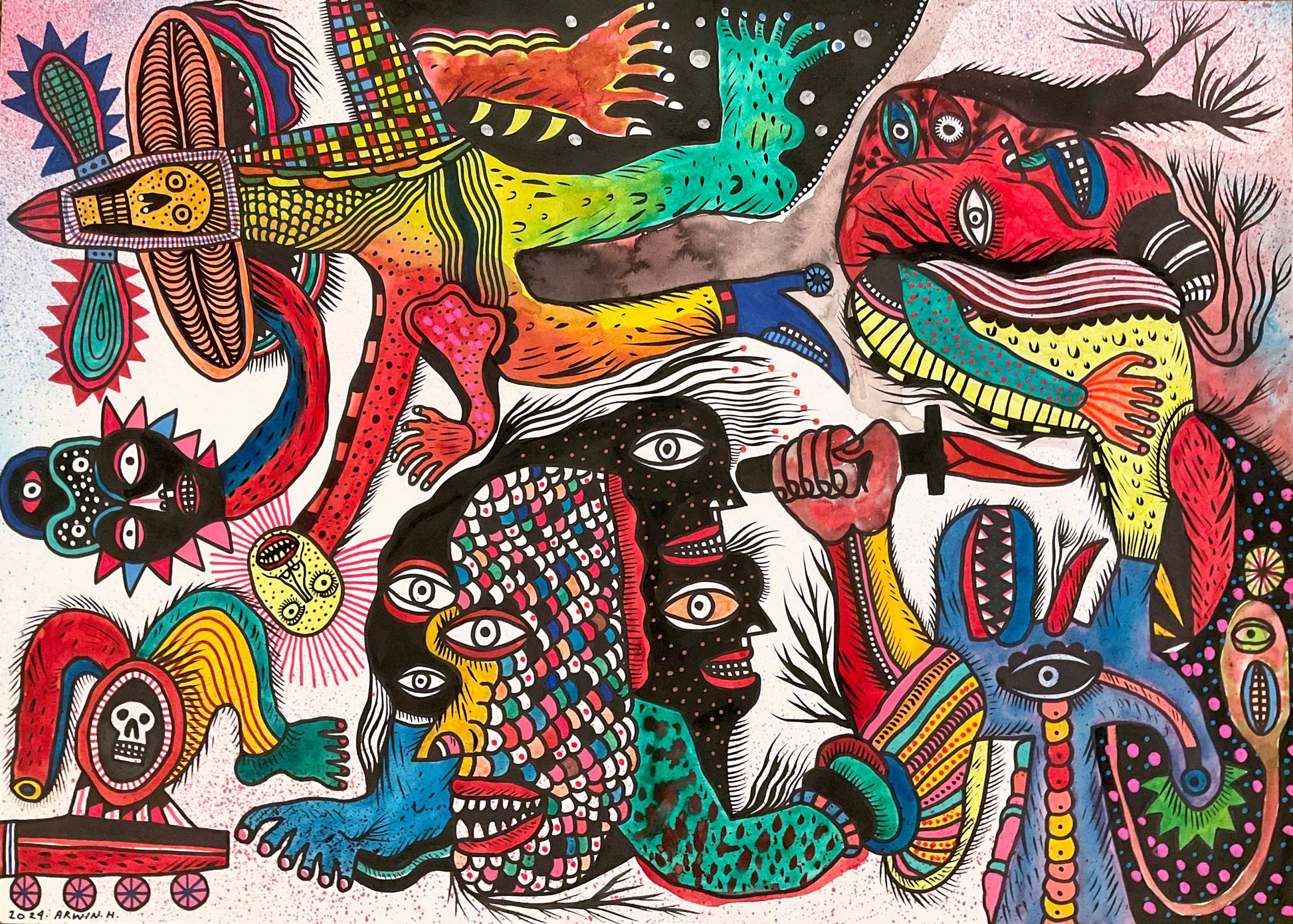 Arwin Hidayat Works on Paper at Mitchell Fine Art