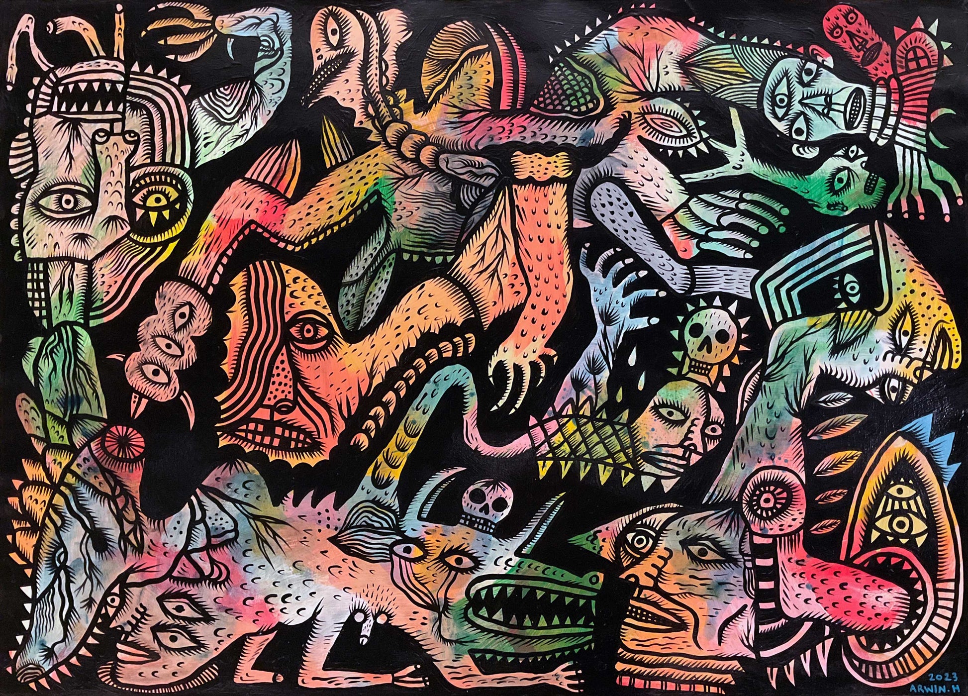 Arwin Hidayat Works on Paper at Mitchell Fine Art