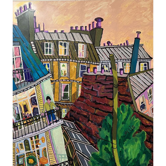 Bernard Ollis - Pigalle Rooftop - Paris paintings