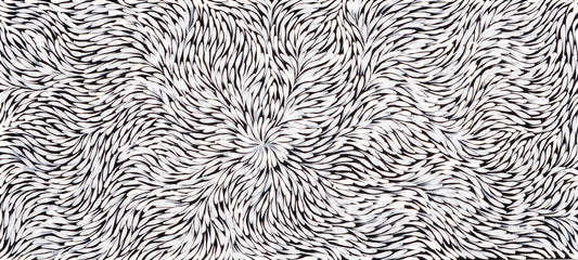 Black and White Aboriginal painting