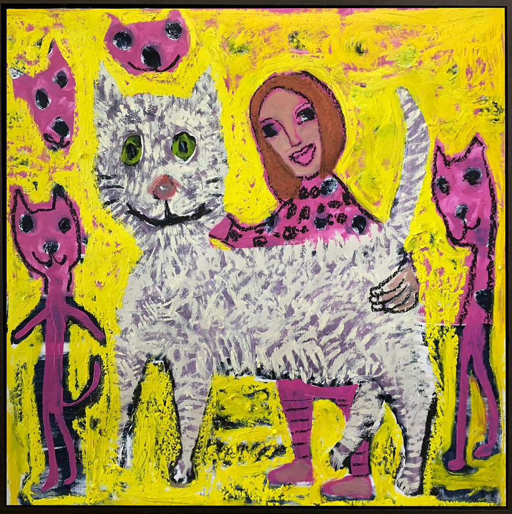 Carlos Barrios art for sale - Cat paintings