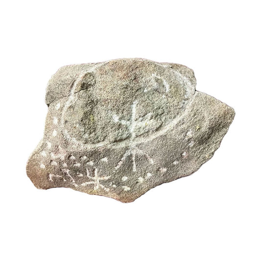 Dylan Sarra 'Rock Carving 45 (XLV)' sandstone petroglyph carving- Mitchell Fine Art