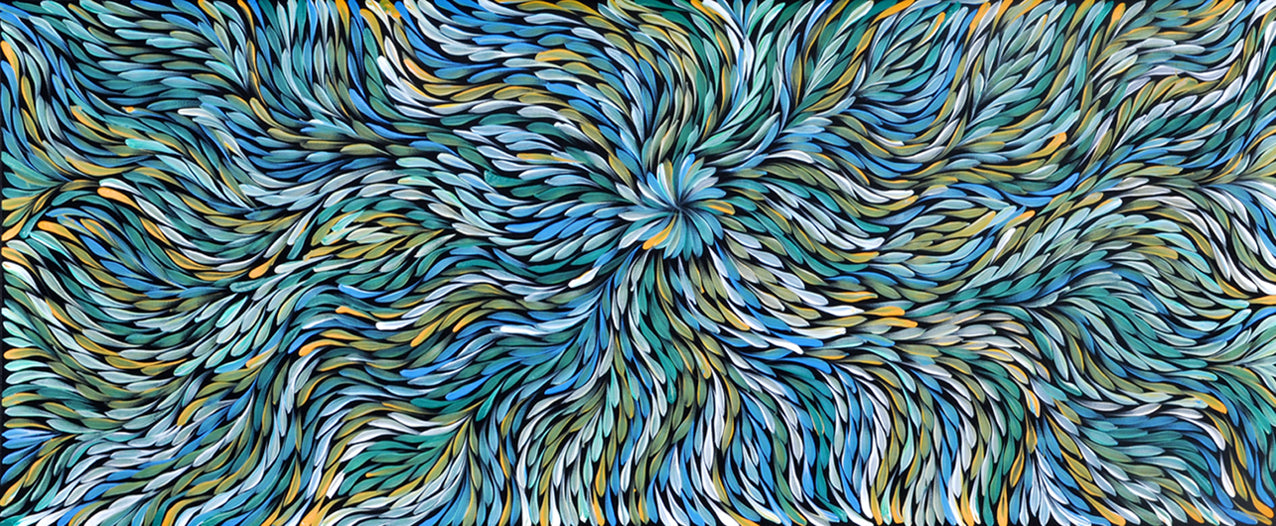 Aboriginal Bush leaf paintings