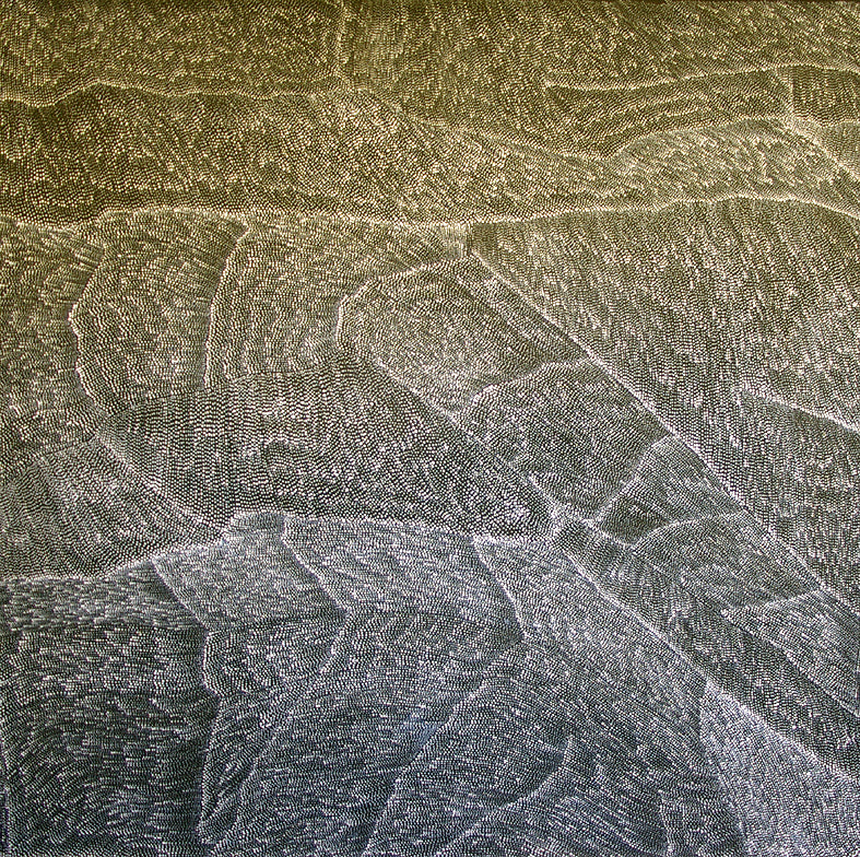 Black and White Aboriginal paintings - large Aboriginal artworks