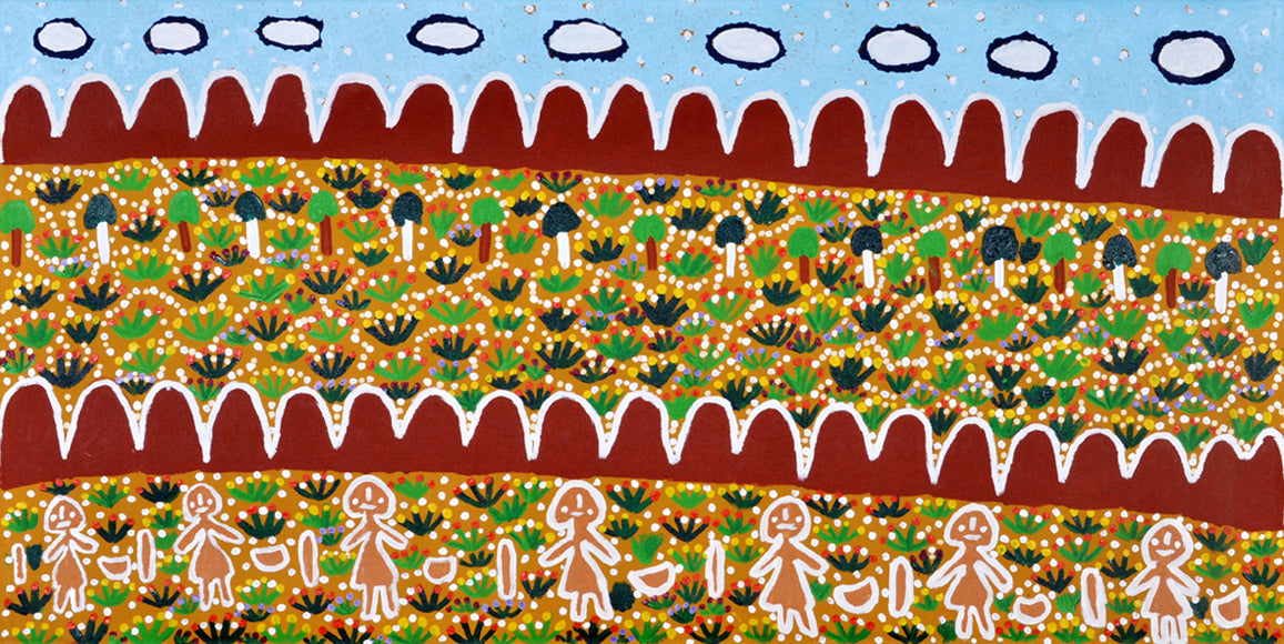 Molly Jugadai Napaltjarri paintings - Aboriginal art Brisbane