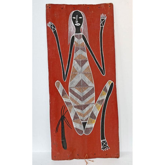 aboriginal bark painting - Bill Namundja 102x44cm