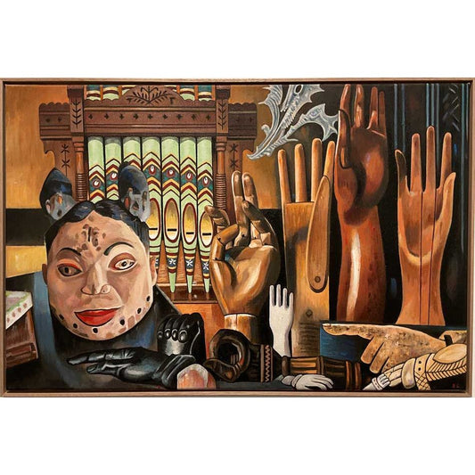 Steve Lopes - Still Life Reaching - buy oil painting Brisbane