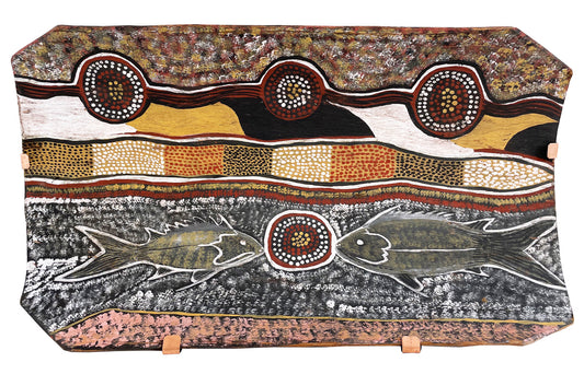 Leo Melpi Aboriginal Bark Paintings | 'Fresh Water Dreaming'