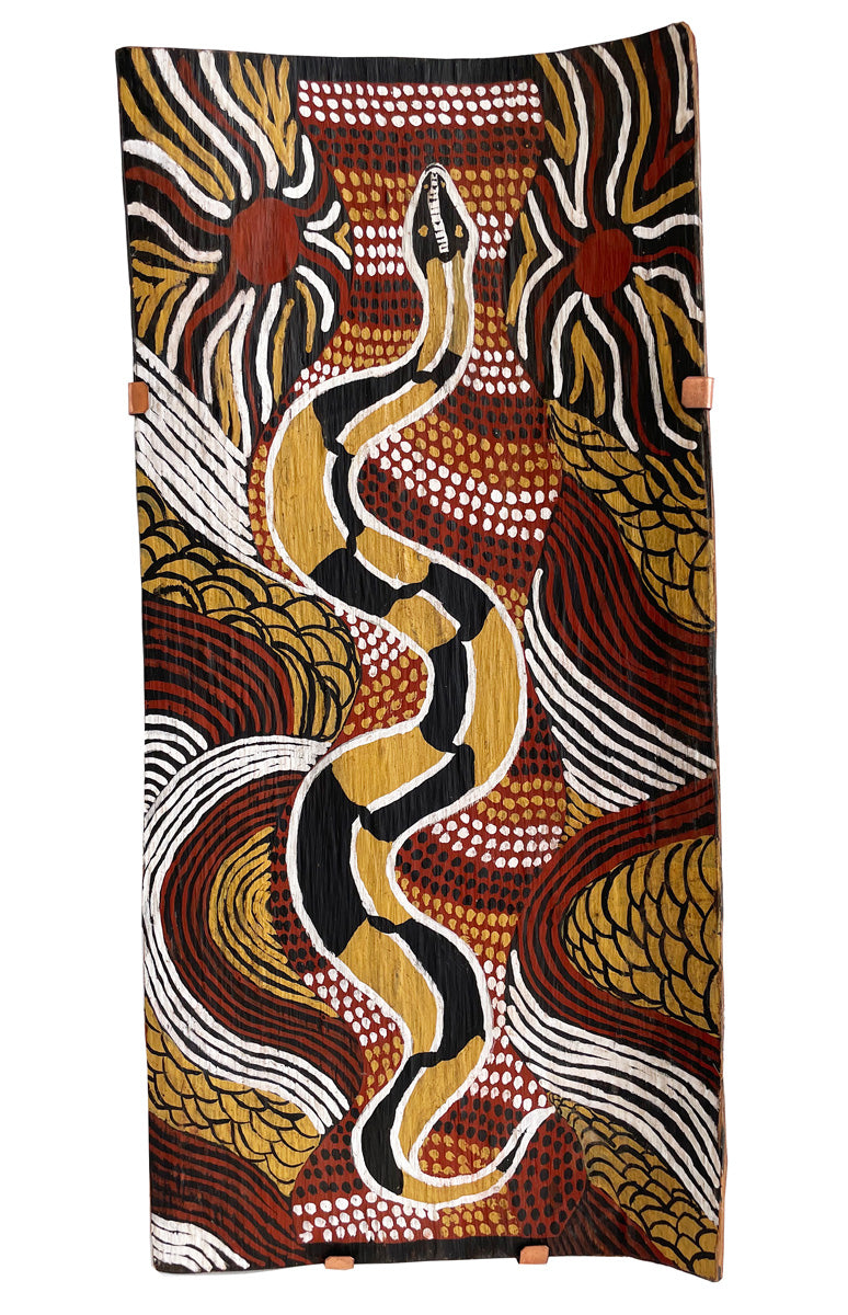 Wadeye Barks - Aboriginal bark painting - File Snake