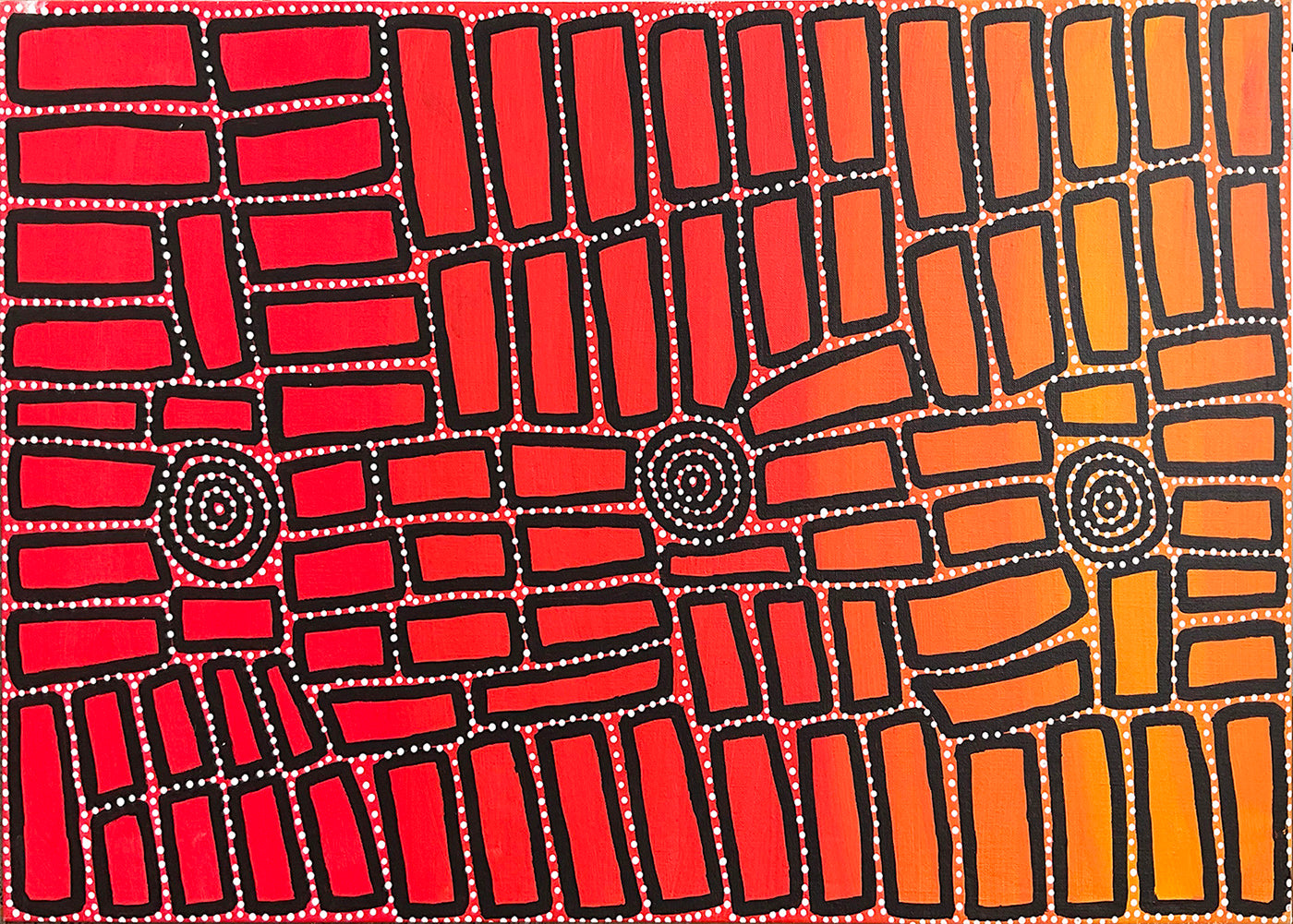 Walala Tjapaltjarri paintings - Art for Rent Brisbane 