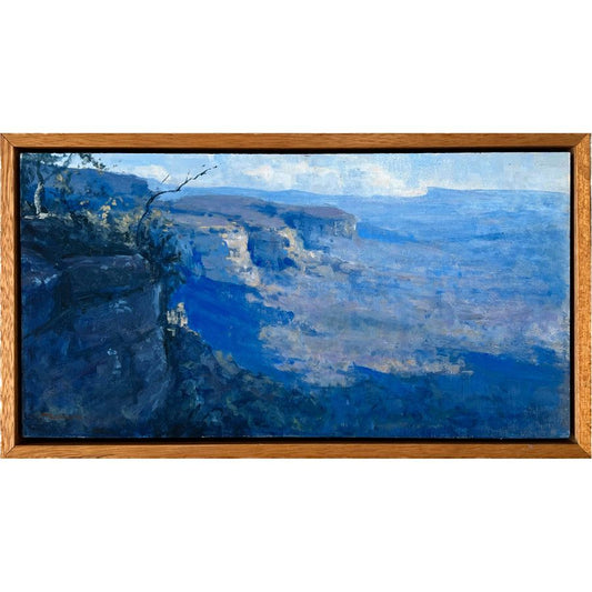 Zac Moynihan contemporary artist Brisbane | Cahill's Lookout - Blue Mountains, 23.1 x 43cm, 2023