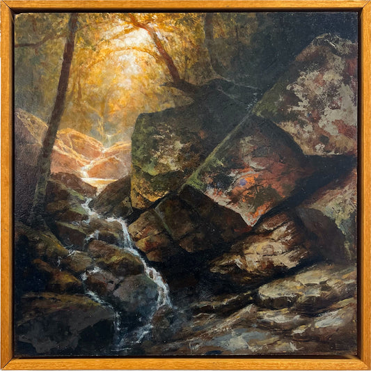 Zac Moynihan | Simpson's Falls, 43 x 43cm, oil on board, 2023