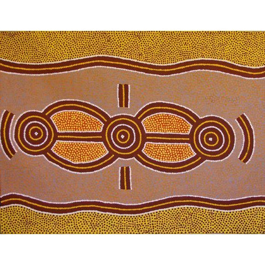 Long Jack Phillipus Tjakamarra | Water Dreaming A15210 - Mitchell Fine Art