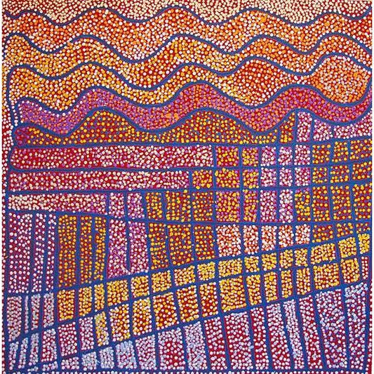 Shorty Jangala Robertson | Ngapa Tjukurrpa A16199 - Mitchell Fine Art Gallery - Brisbane
