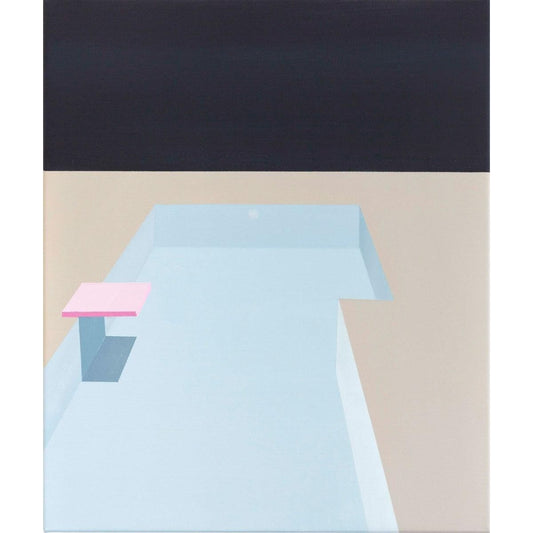 Annalisa Ferraris paintings - Pink Diving Board into Nothing - Mitchell Fine Art