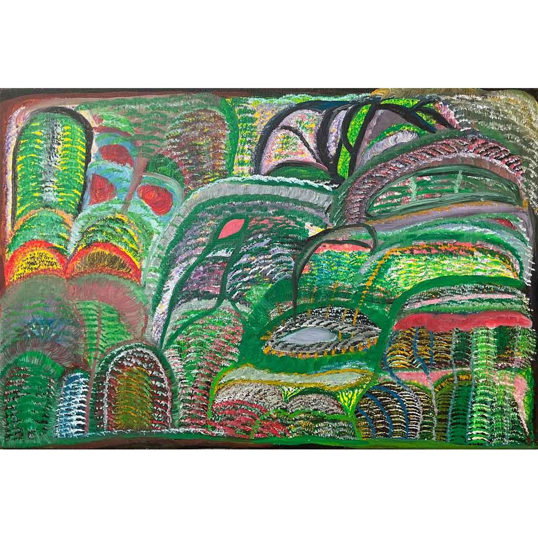Gertie Huddleston paintings | Ngukurr Gardens A3488 59x86