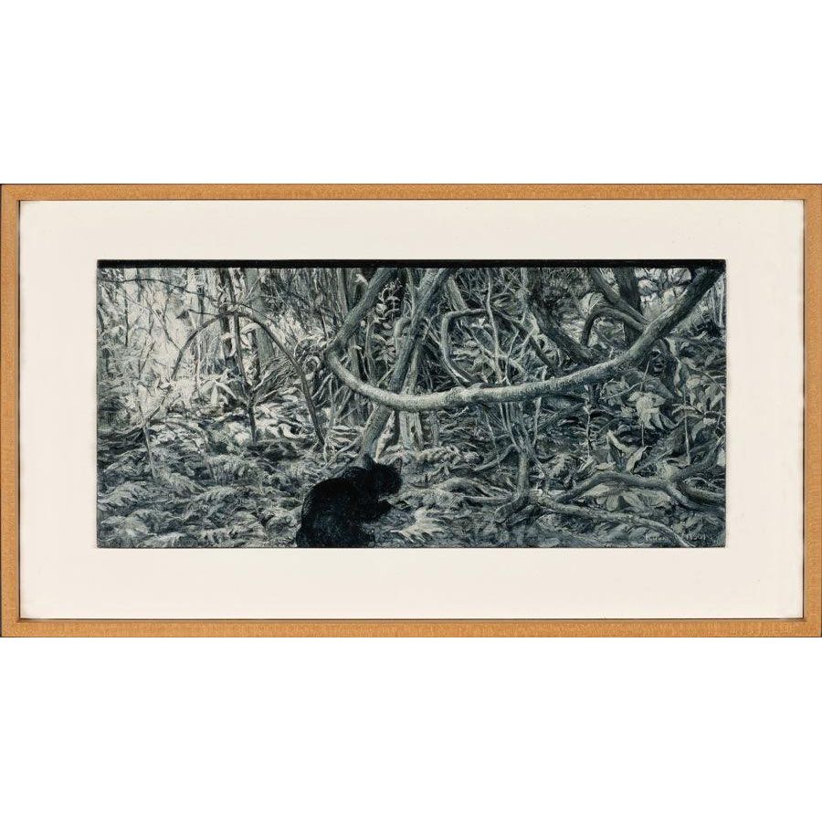 Kim Wilson art - Feral Cat IV - black and white paintings