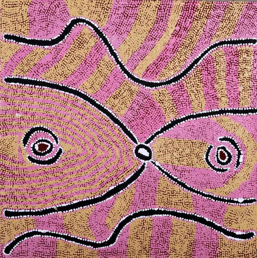 Liddy Walker Napanangka | Ngalyipi Jukurrpa (Snake Vine Dreaming) A14692 - Mitchell Fine Art