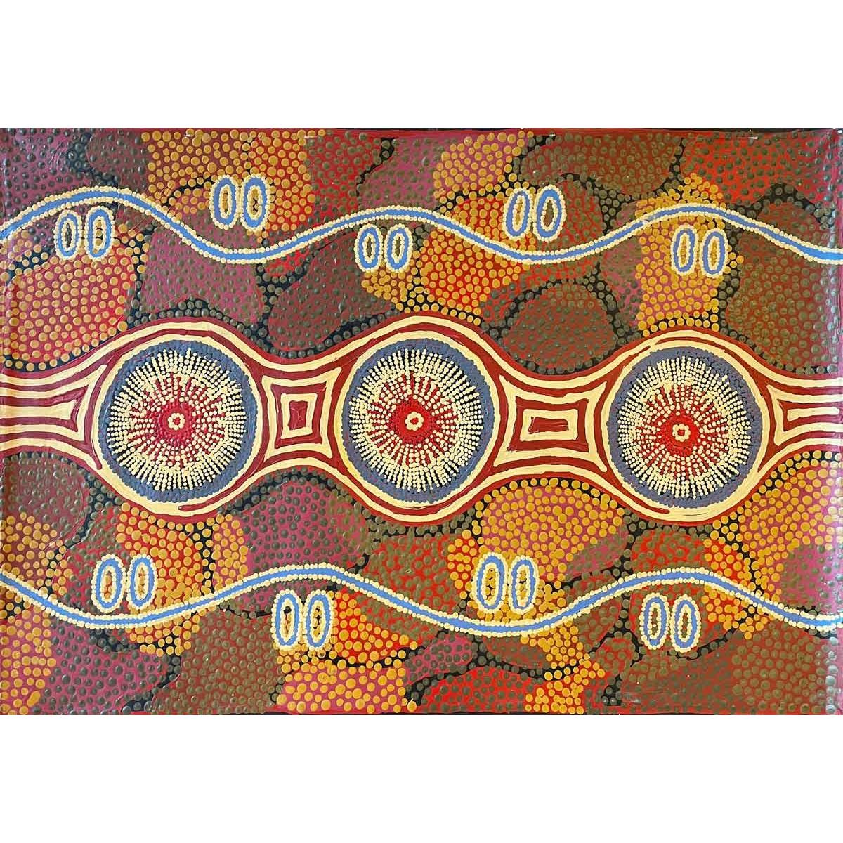 Malcolm Jagamarra | Waru (Fire Dreaming) A868 - Mitchell Fine Art