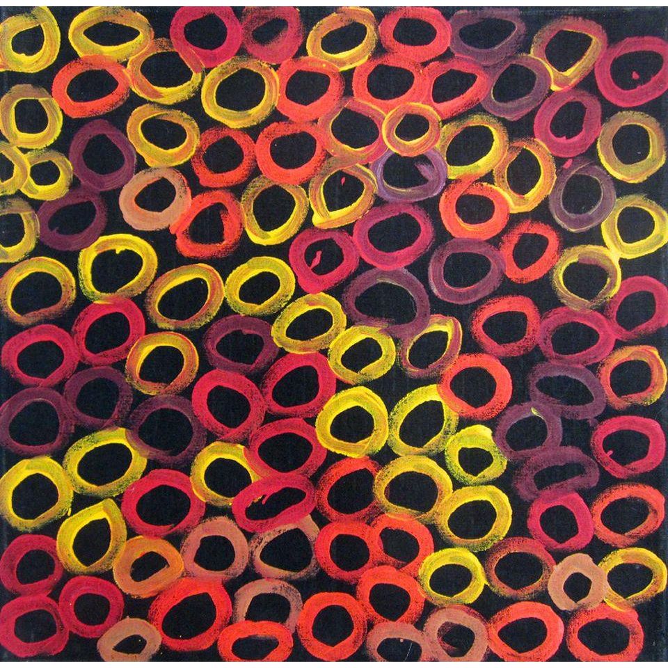 Minnie Pwerle artworks | Bush Melon Seeds 60x60cm – Mitchell Fine Art