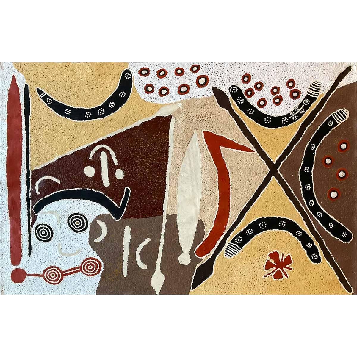 Paddy Stewart Tjapaltjarri | Watijarrakurlu (Two Men) A16619 - Mitchell Fine Art